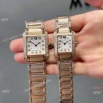 Best Quality Cartier Tank Francaise watches Rose Gold set with Diamonds